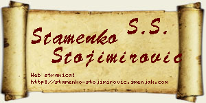Stamenko Stojimirović vizit kartica